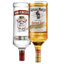 Captain Morgan of Smirnoff XXL fles